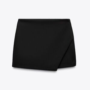 ZARA ASYMMETRIC SKORT BLACK NWOT